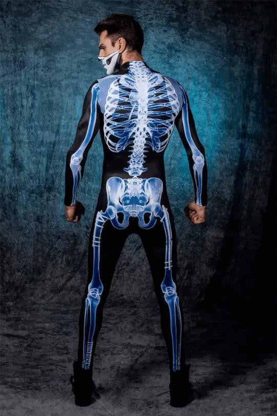 Skeleton Bodysuit Costume with X-Ray Print Design