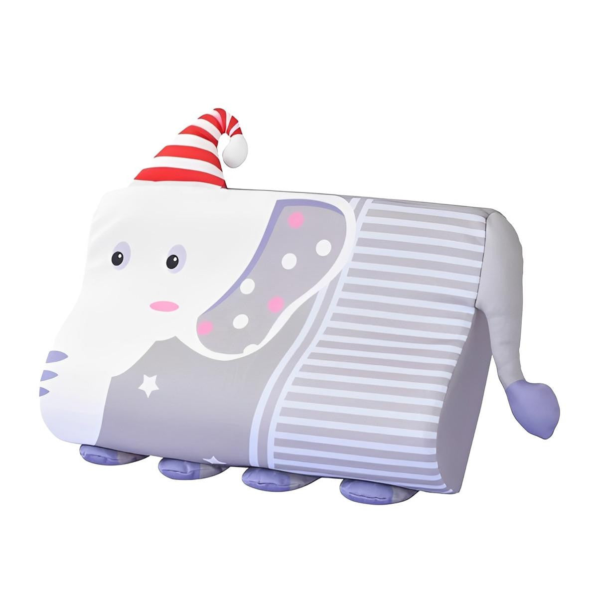 Animal Pillow for Kids with 3D Ears and Tail