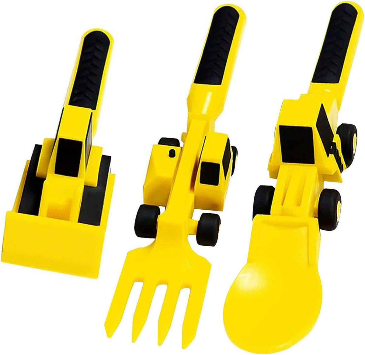 Construction Vehicle Cutlery Set with Plate for Kids