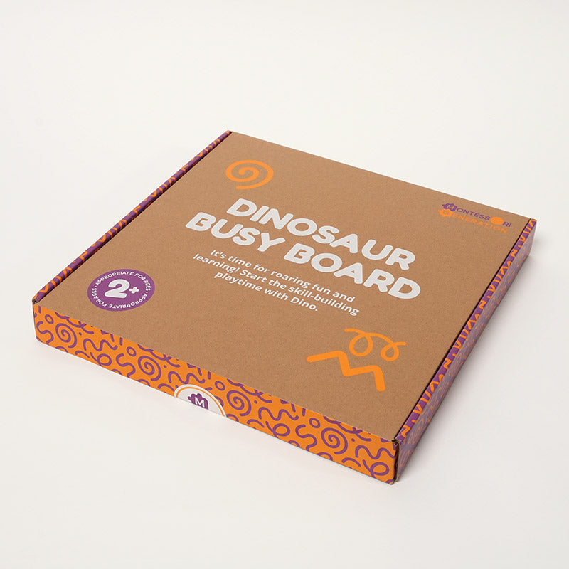 Dinosaur Busy Board with Buckles, Zippers and Laces