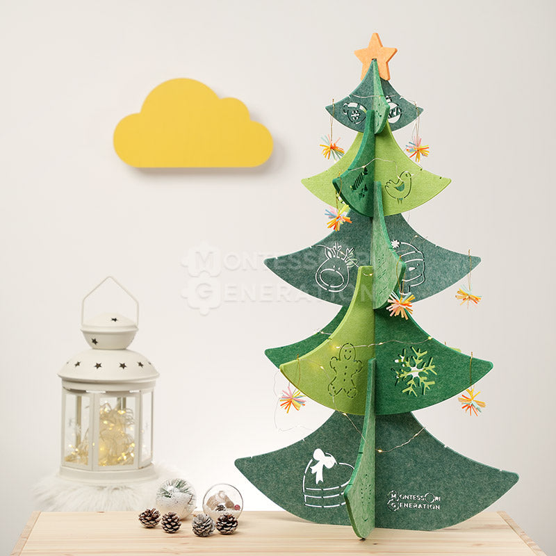 Felt Christmas Tree, 3D DIY Montessori Holiday Decoration