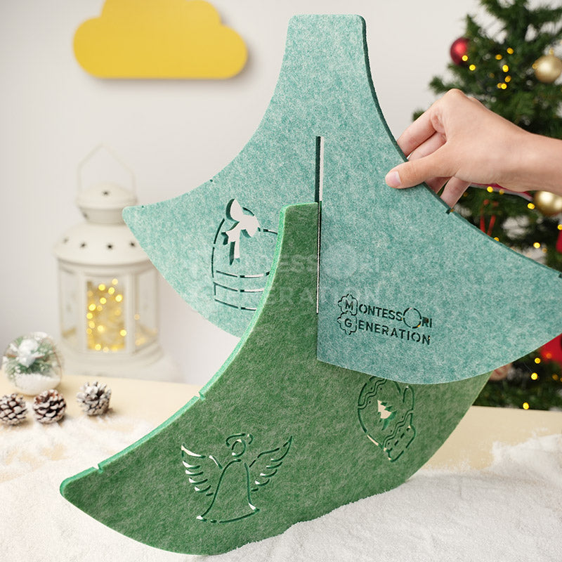 Felt Christmas Tree, 3D DIY Montessori Holiday Decoration