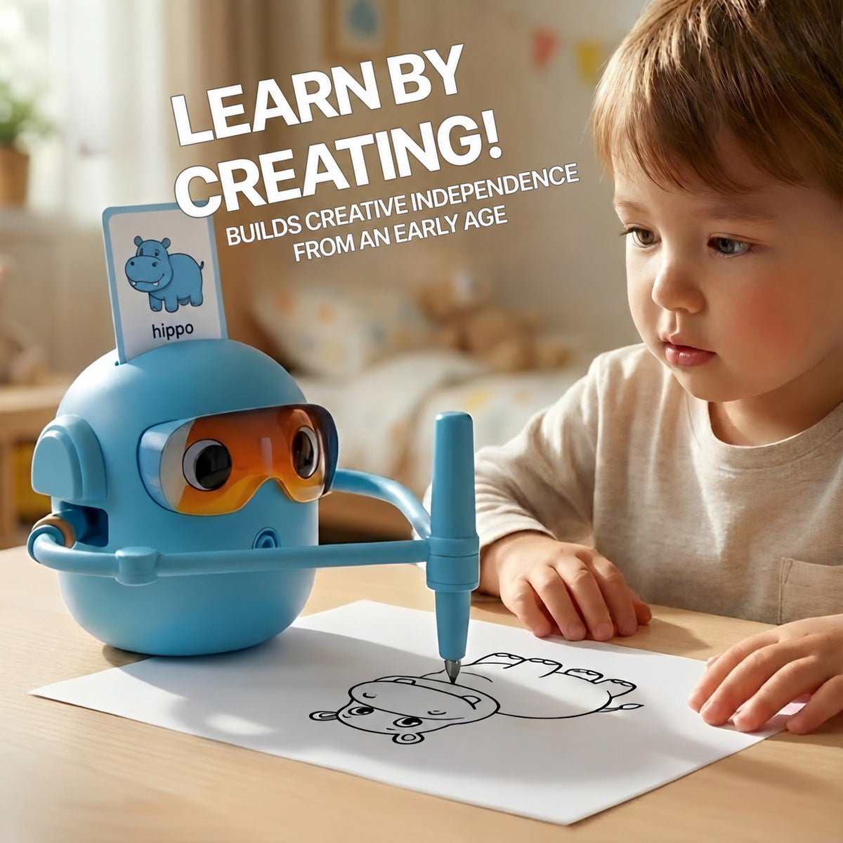 Drawing Robot for Kids with Interactive Learning Cards