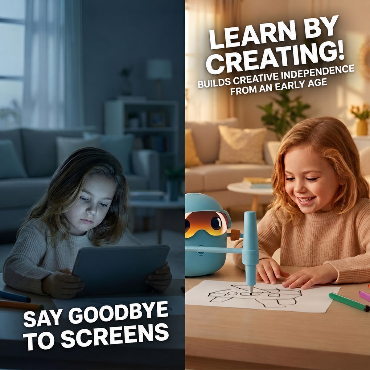Drawing Robot for Kids with Interactive Learning Cards