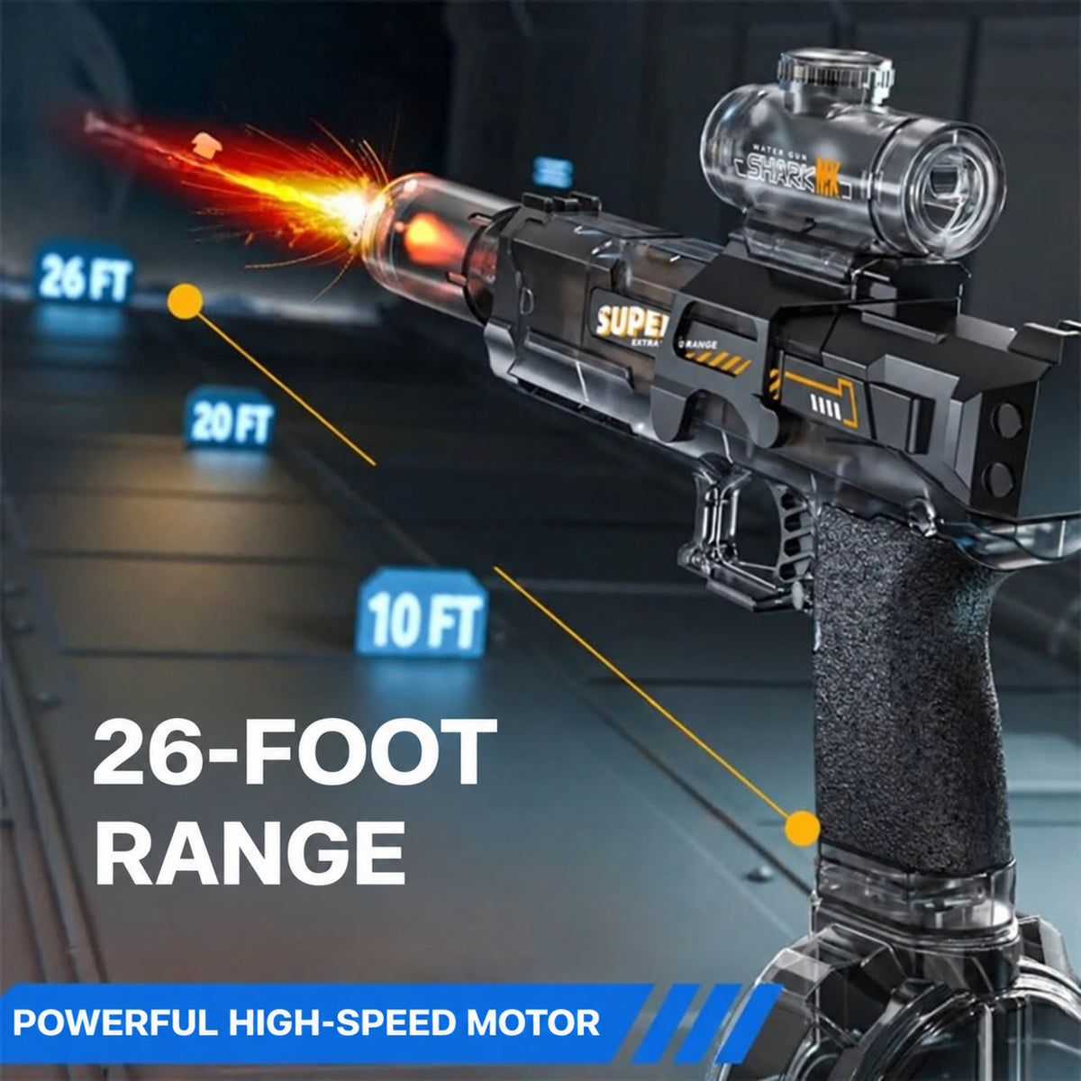 Electric Water Gun with LED Lights and Long Range