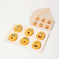 Emoji Wooden Puzzle with 12 Face Pieces and Pattern Cards