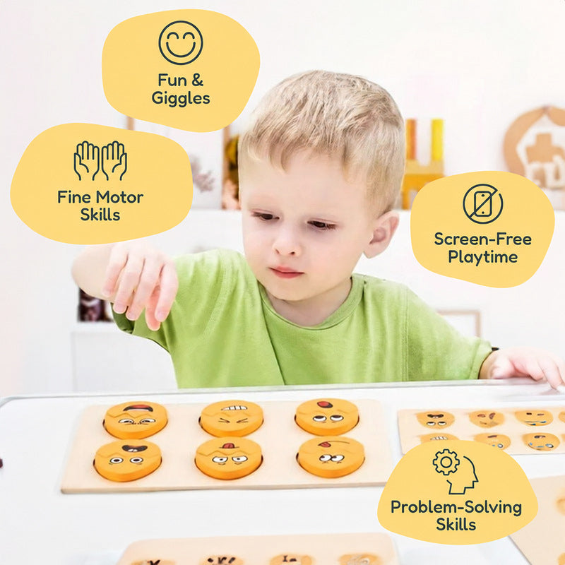 Emotion Learning Puzzle with Activity Book for Kids