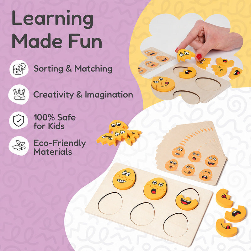 Emotion Learning Puzzle with Activity Book for Kids