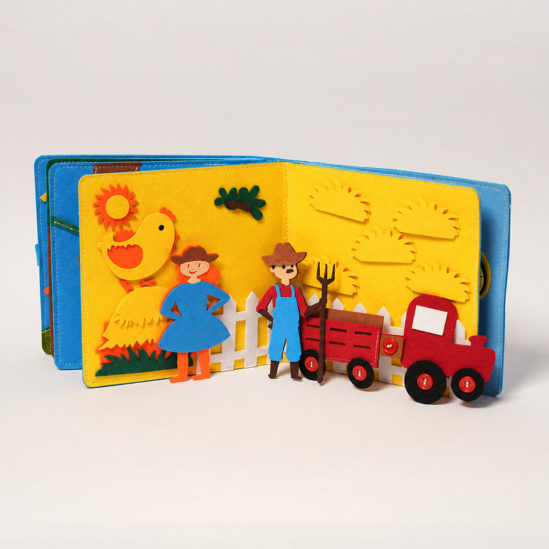 Farm Busy Book with 10 Interactive Felt Pages
