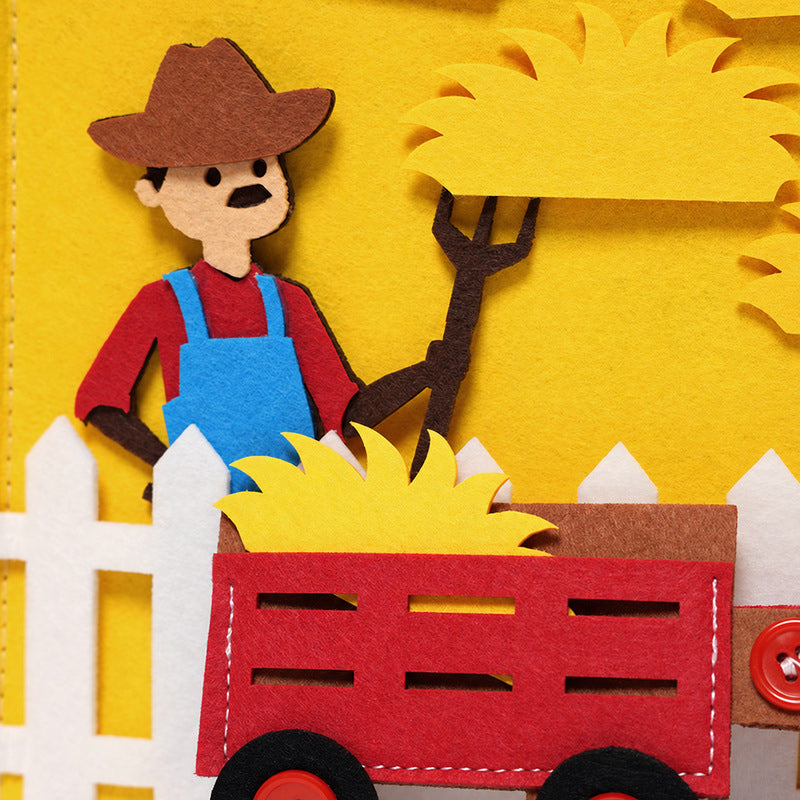 Farm Busy Book with 10 Interactive Felt Pages