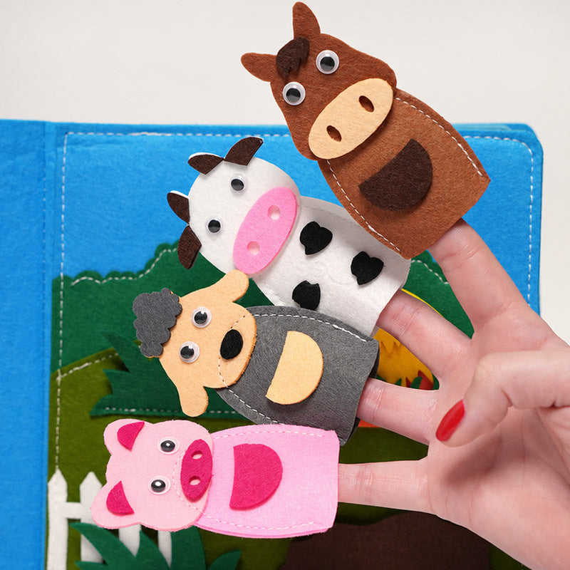 Farm Busy Book with 10 Interactive Felt Pages