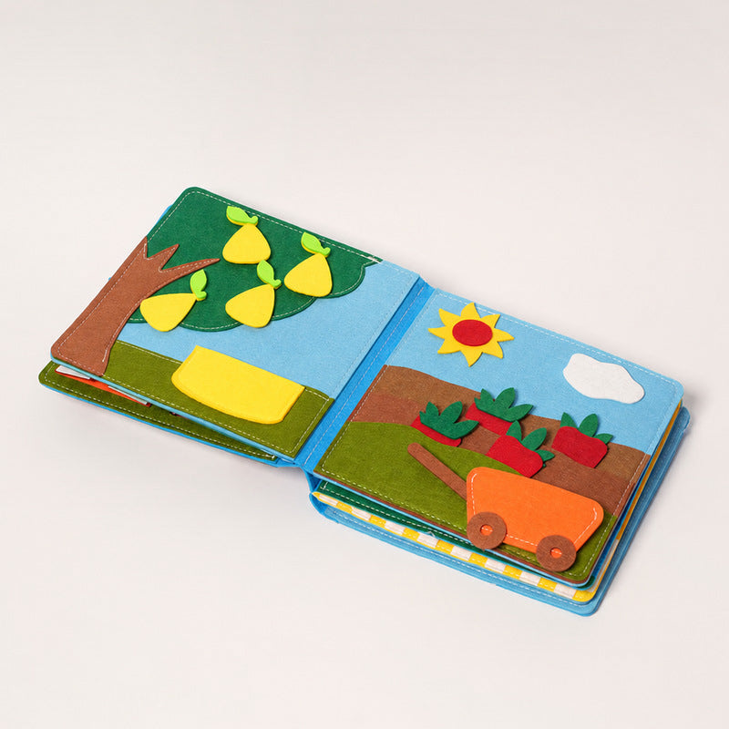 Farm Busy Book with 10 Interactive Felt Pages