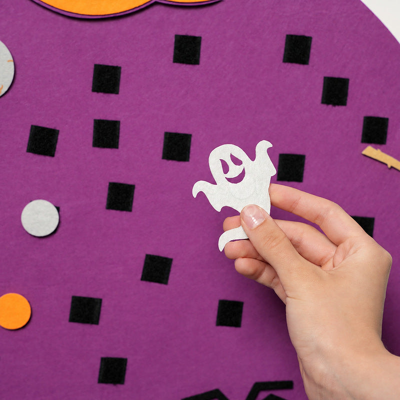 Felt Halloween Decoration with Pumpkin and 53 Pieces