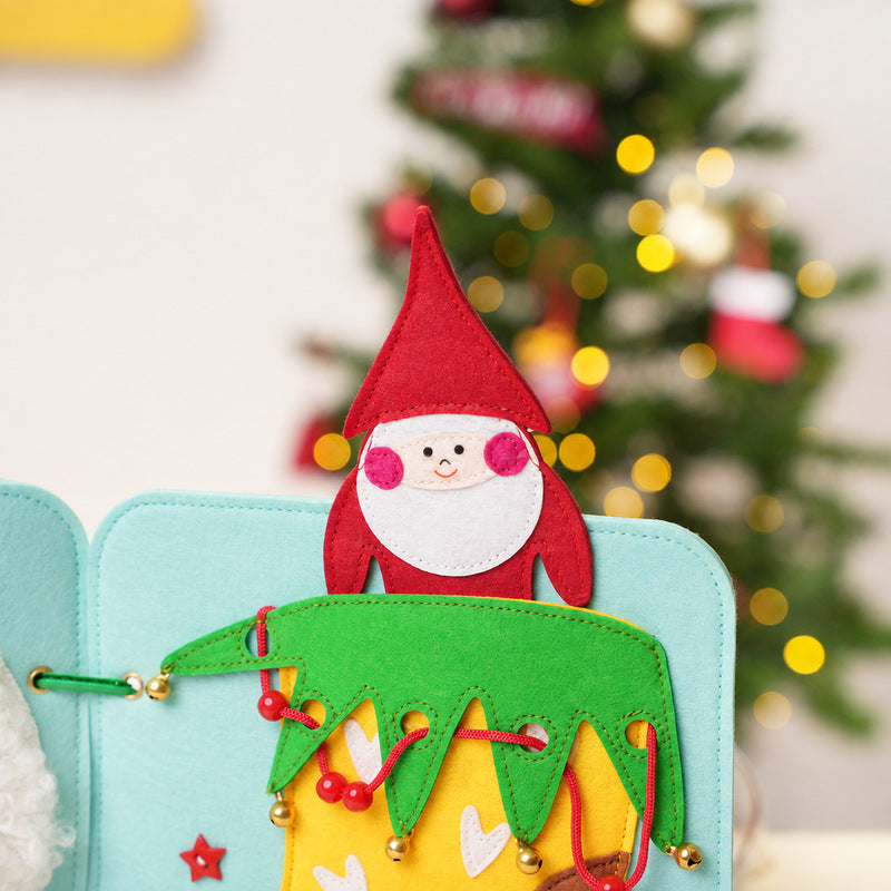 Felt Quiet Book with Reindeer Theme and Interactive Pages