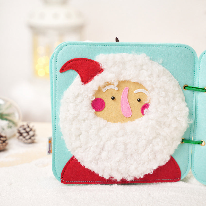 Felt Quiet Book with Reindeer Theme and Interactive Pages