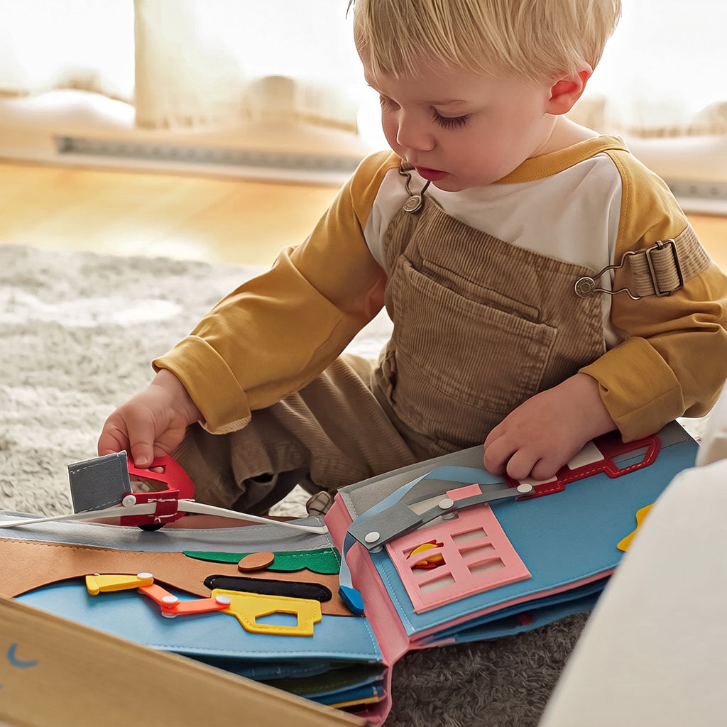 Felt Storybook with 16 Interactive Pages and Characters