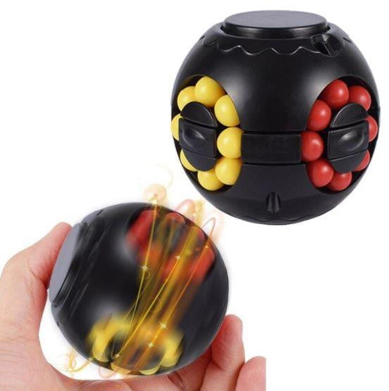 Fidget Puzzle Ball with Rotating Colored Beads