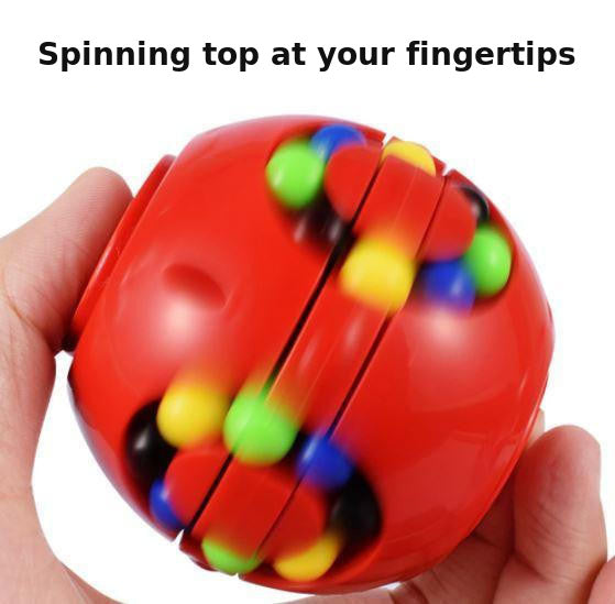 Fidget Puzzle Ball with Rotating Colored Beads