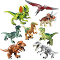 Dinosaur Building Figures Set, 8 Movable Jurassic Toys