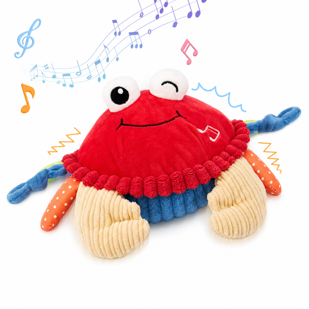 Musical Bouncing Crab Plush, Repeats Baby First Words