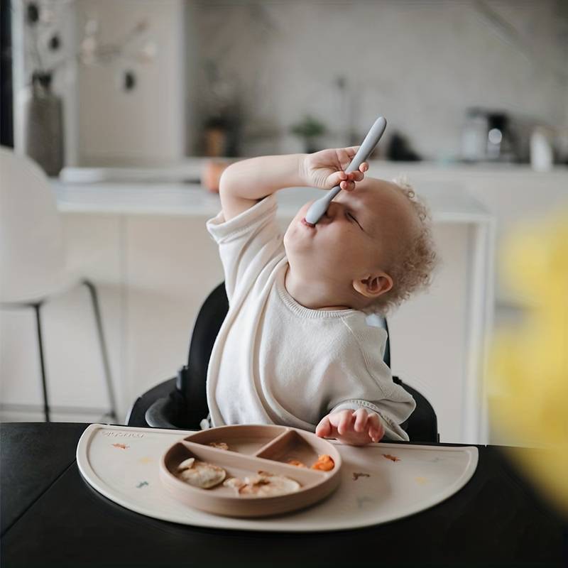 Silicone Baby Dining Set with Non-Slip Mat and Bib