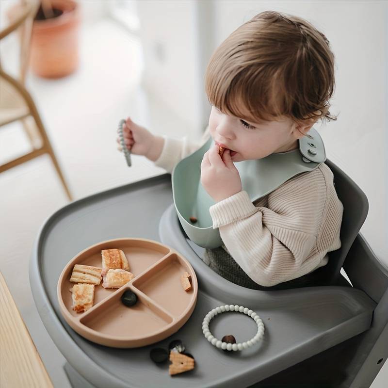 Silicone Baby Dining Set with Non-Slip Mat and Bib
