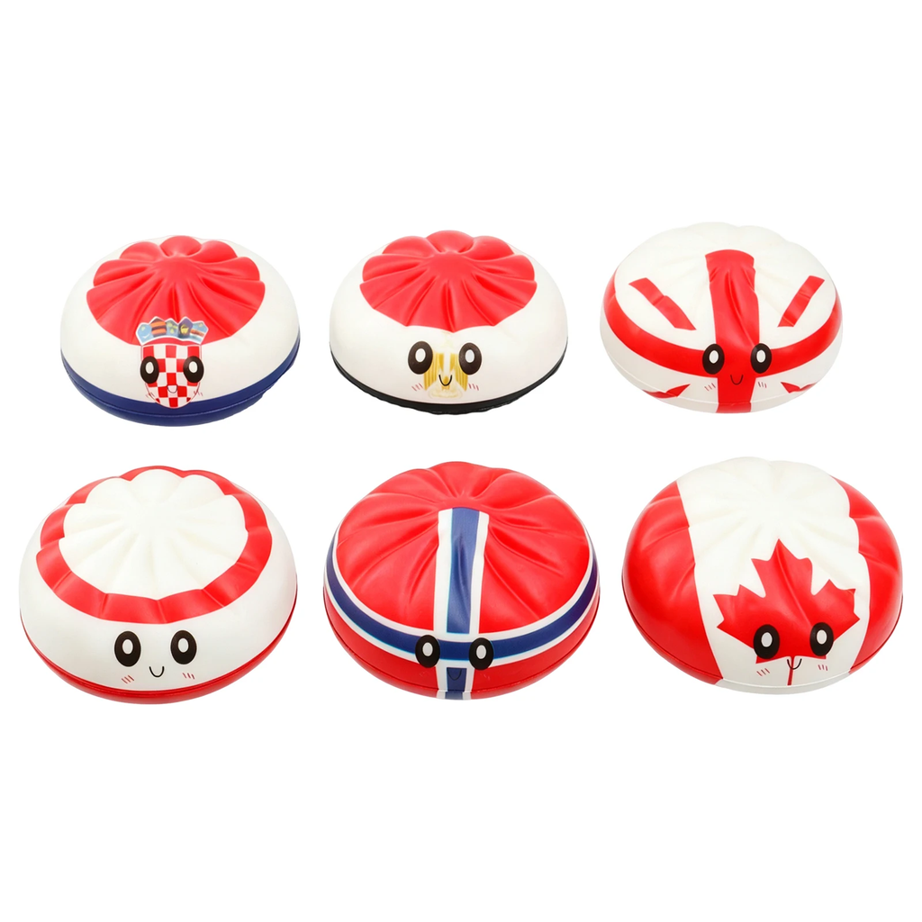 Flag Squishies, 6-Piece Slow Rising Set