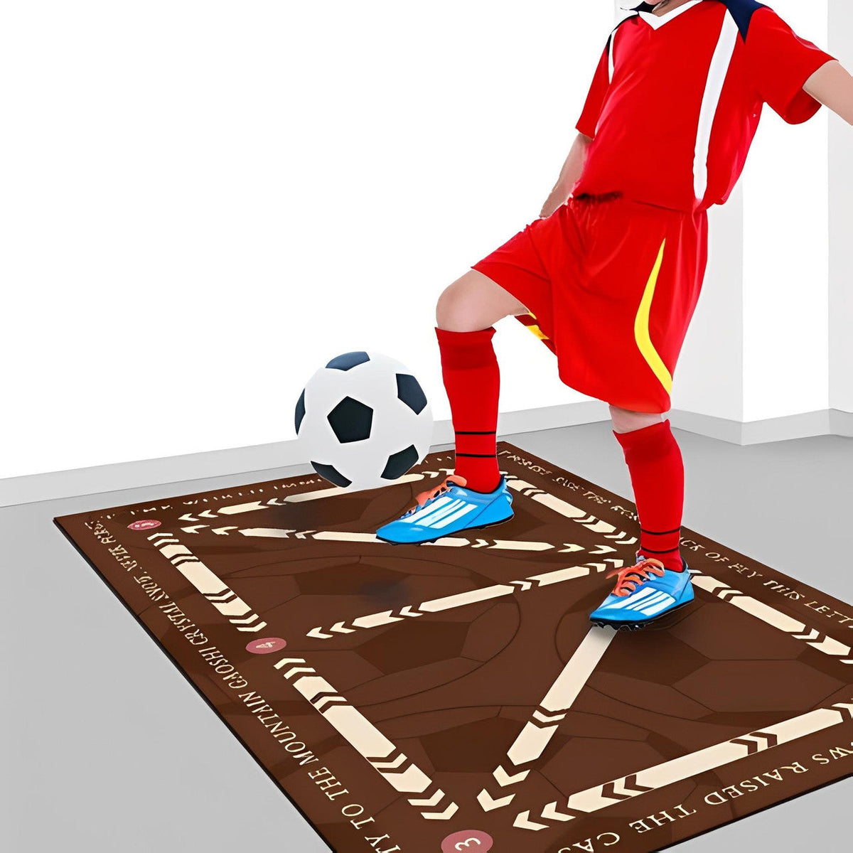 Football Training Mat with Numbered Zones and Elastic Cord