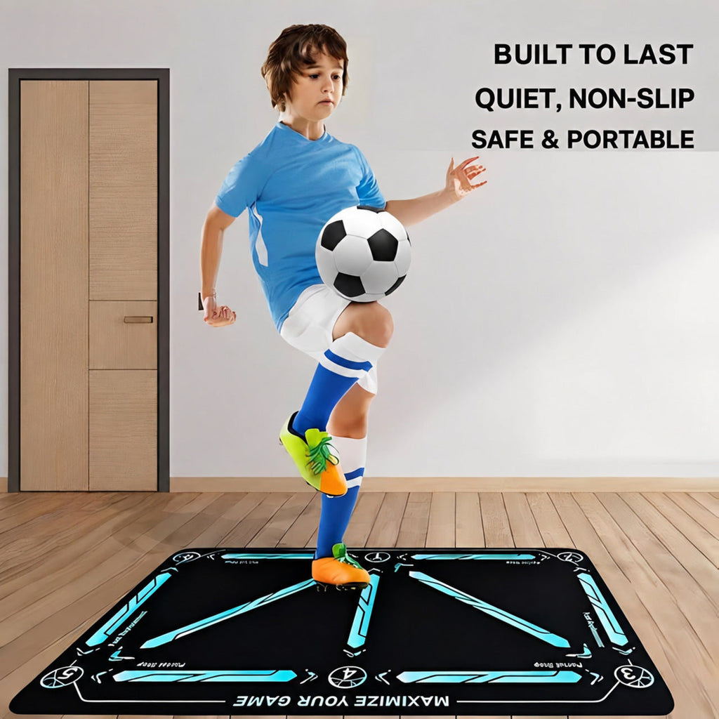 Football Training Mat with Numbered Zones and Elastic Cord