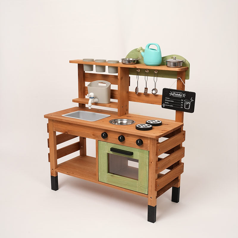 Outdoor Play Kitchen with Sink and Cooking Station