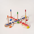 Ring Toss Game with Wooden Posts and Scoring