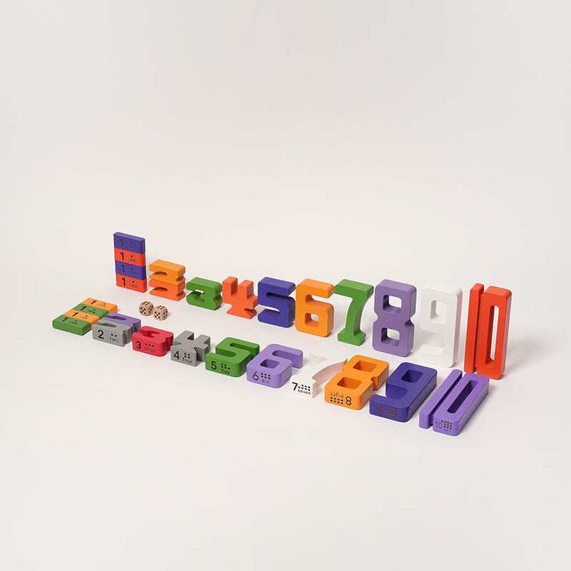 Number Building Blocks, Colorful Math Stacking Set