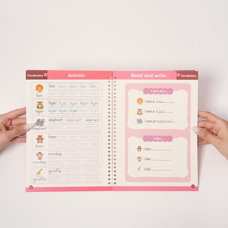 Reusable Workbooks for Kids, 6-Pack with Guided Tracing