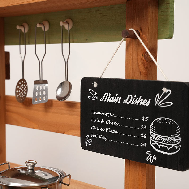 Outdoor Play Kitchen with Sink and Cooking Station