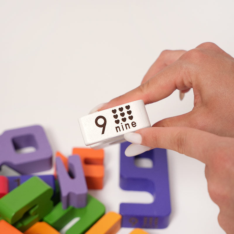 Number Building Blocks, Colorful Math Stacking Set
