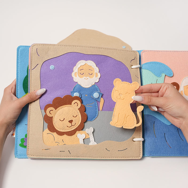 Felt Bible Book with 7 Interactive Old Testament Stories