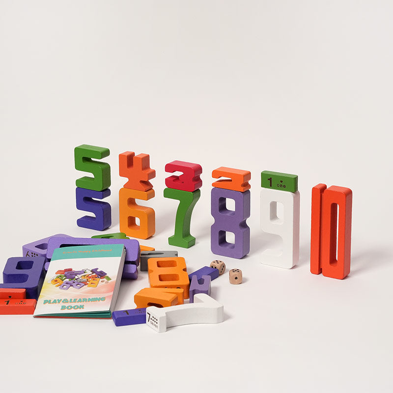Number Building Blocks, Colorful Math Stacking Set