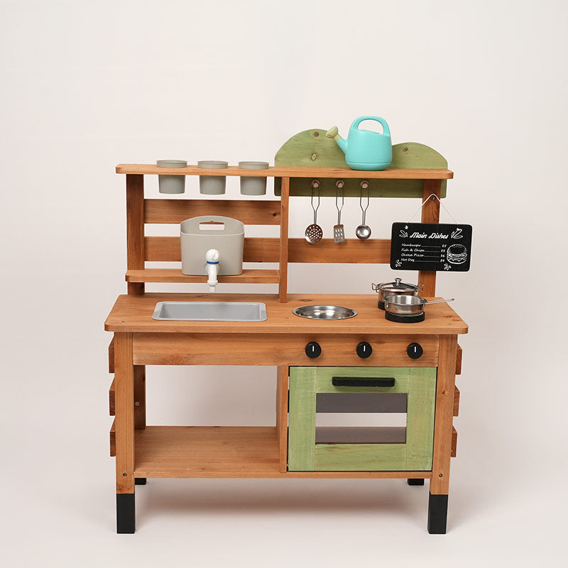 Outdoor Play Kitchen with Sink and Cooking Station