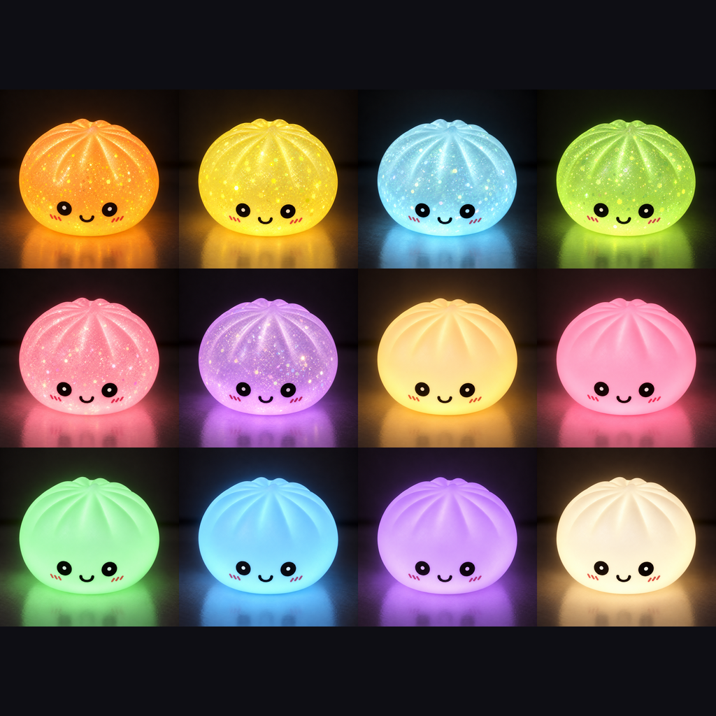 Glow in the Dark Dumpling Squishy, Mystery Box