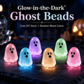 Glow in the Dark Ghost Beads, 20-Piece Mini Halloween Decor Set