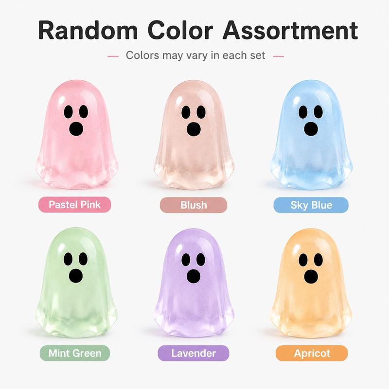 Glow in the Dark Ghost Beads, 20-Piece Mini Halloween Decor Set