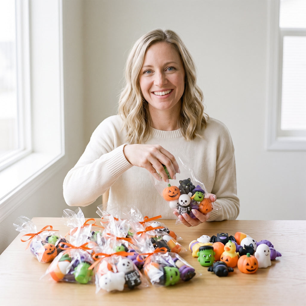Halloween Mochi Squishy Fidget Toys for Goodie Bags & Party Favors
