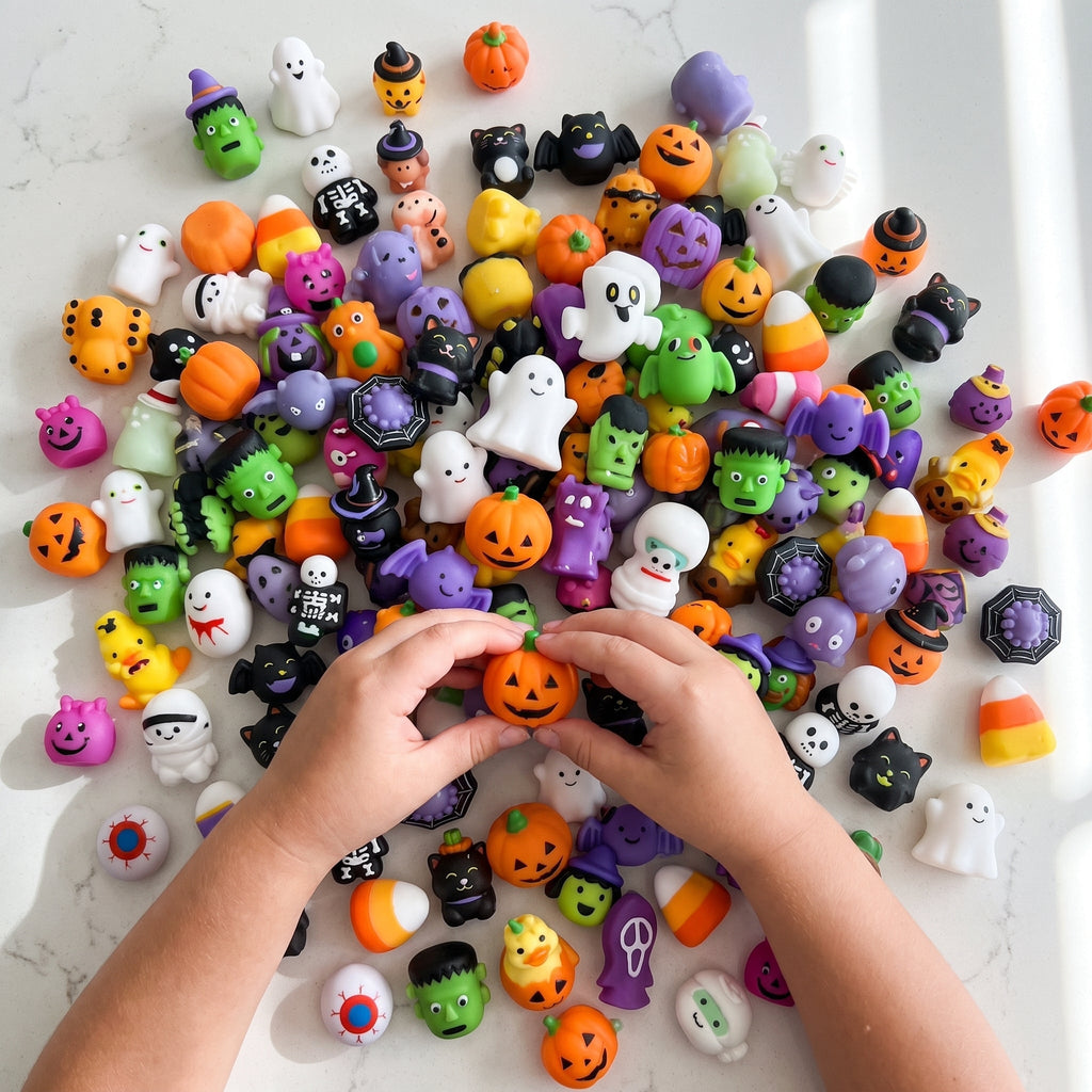 Halloween Mochi Squishy Fidget Toys for Goodie Bags & Party Favors