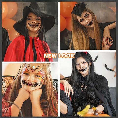 Halloween Temporary Tattoos - Realistic Face & Body Decals