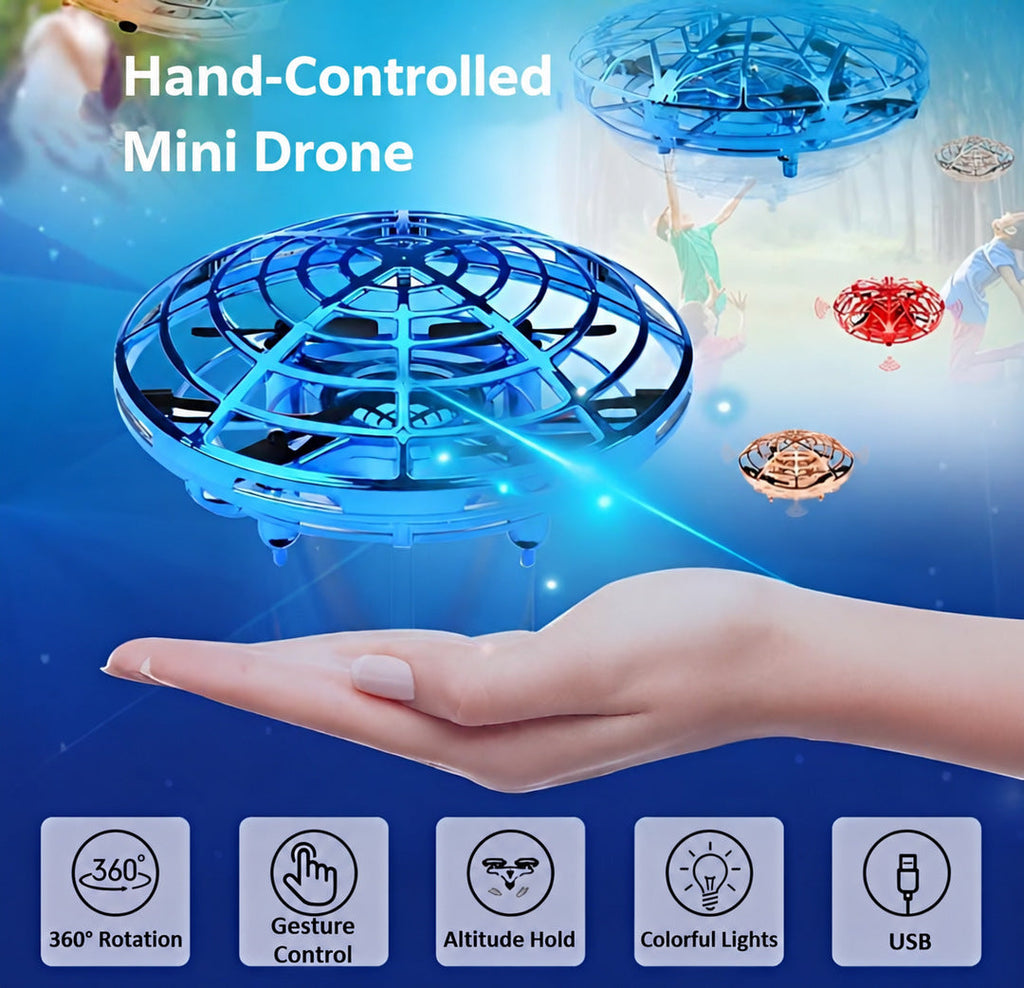Hand Controlled Mini Drone with Gesture Sensing