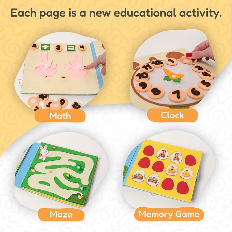 Easter Quiet Book with Interactive Activity Pages