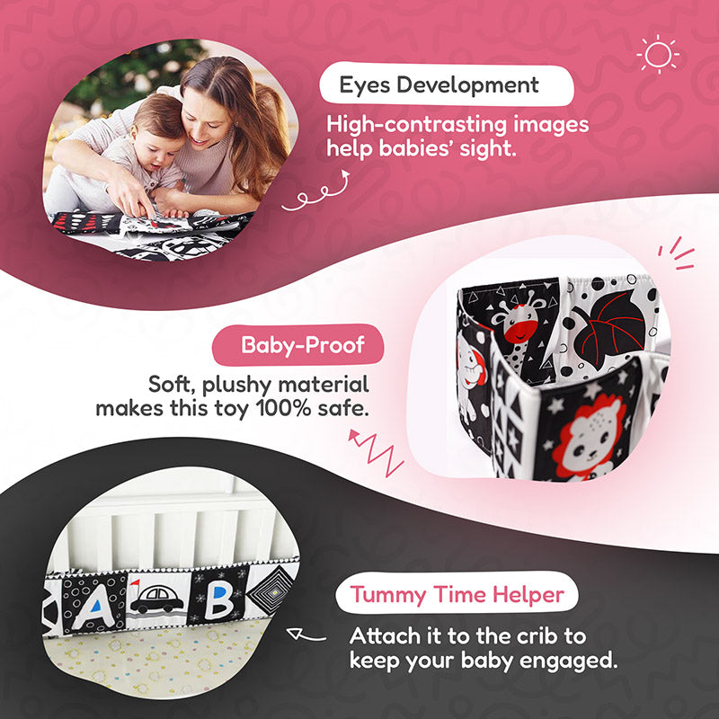 Baby Contrast Book with High-Contrast Animal Designs