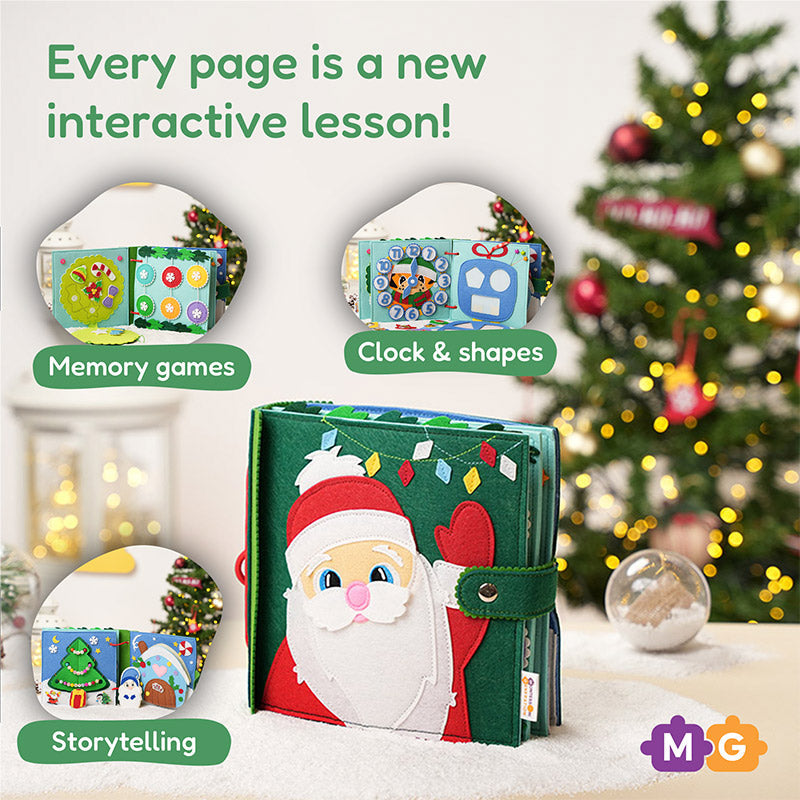 Quiet Felt Book, Santa's Christmas Activity Pages