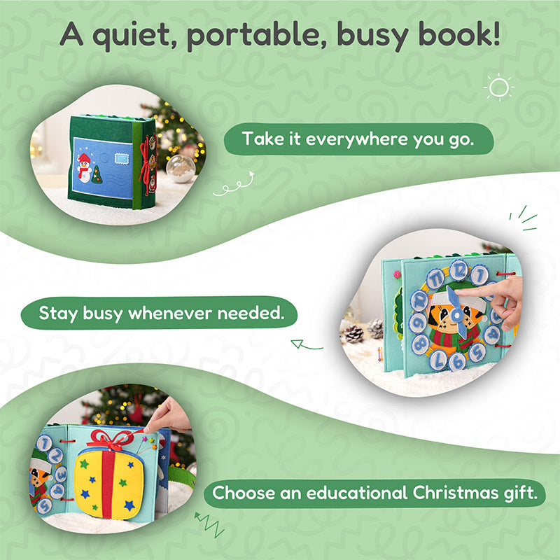Quiet Felt Book, Santa's Christmas Activity Pages