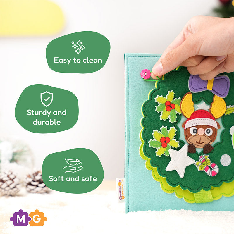 Quiet Felt Book, Santa's Christmas Activity Pages